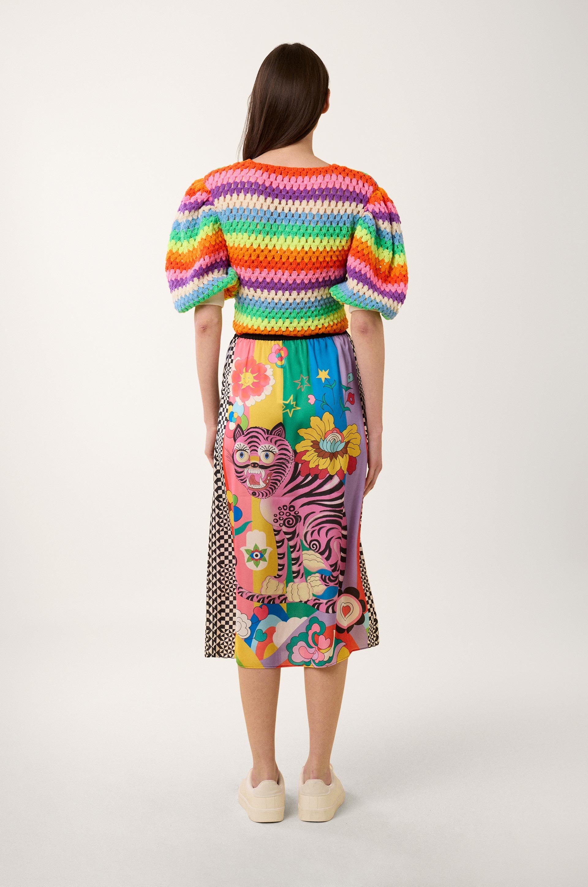 Pull cosy en crochet - Multicolore