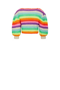 Pull cosy en crochet - Multicolore