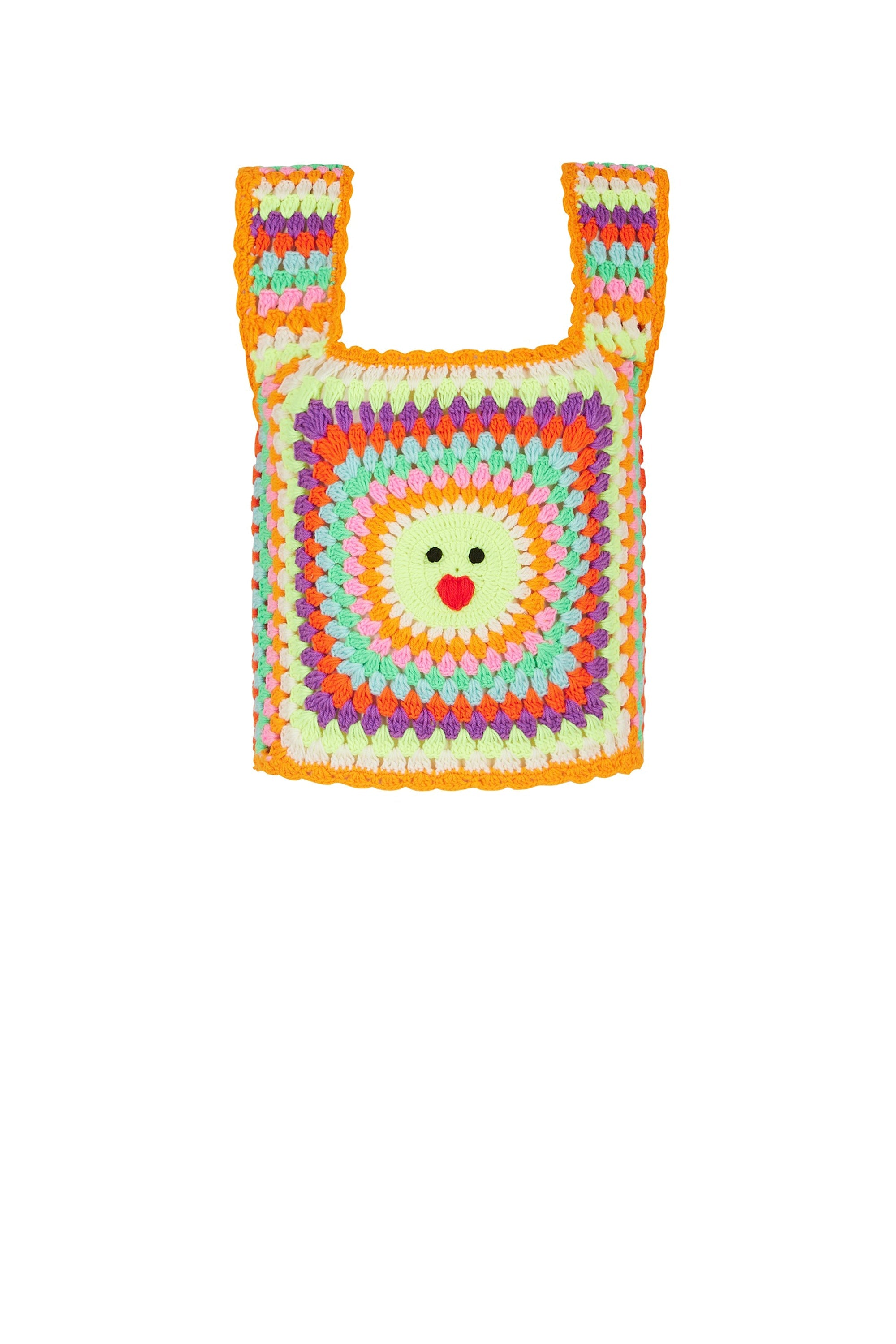 Crop top cosy en crochet - Multicolore