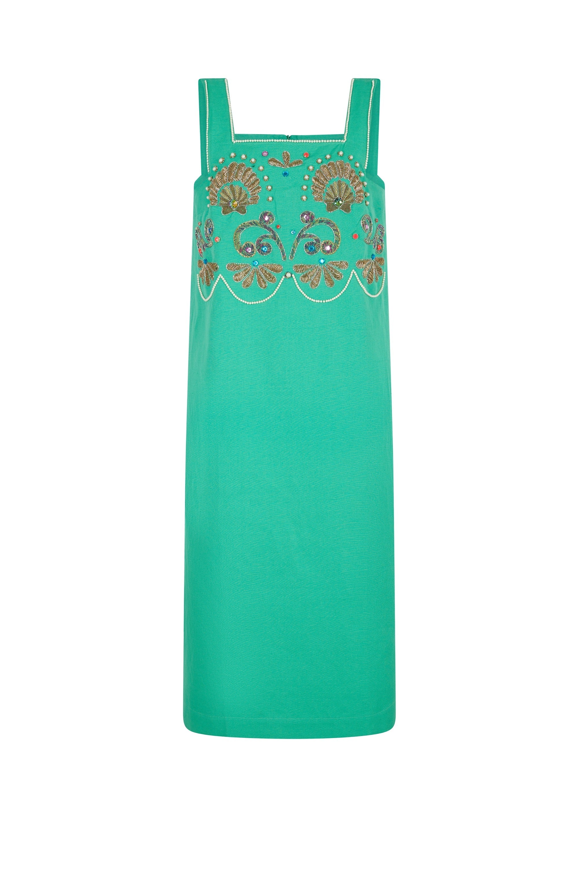 Robe Coquillage en crochet - Vert