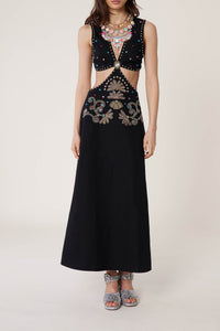 Robe longue Coquillage - Noir