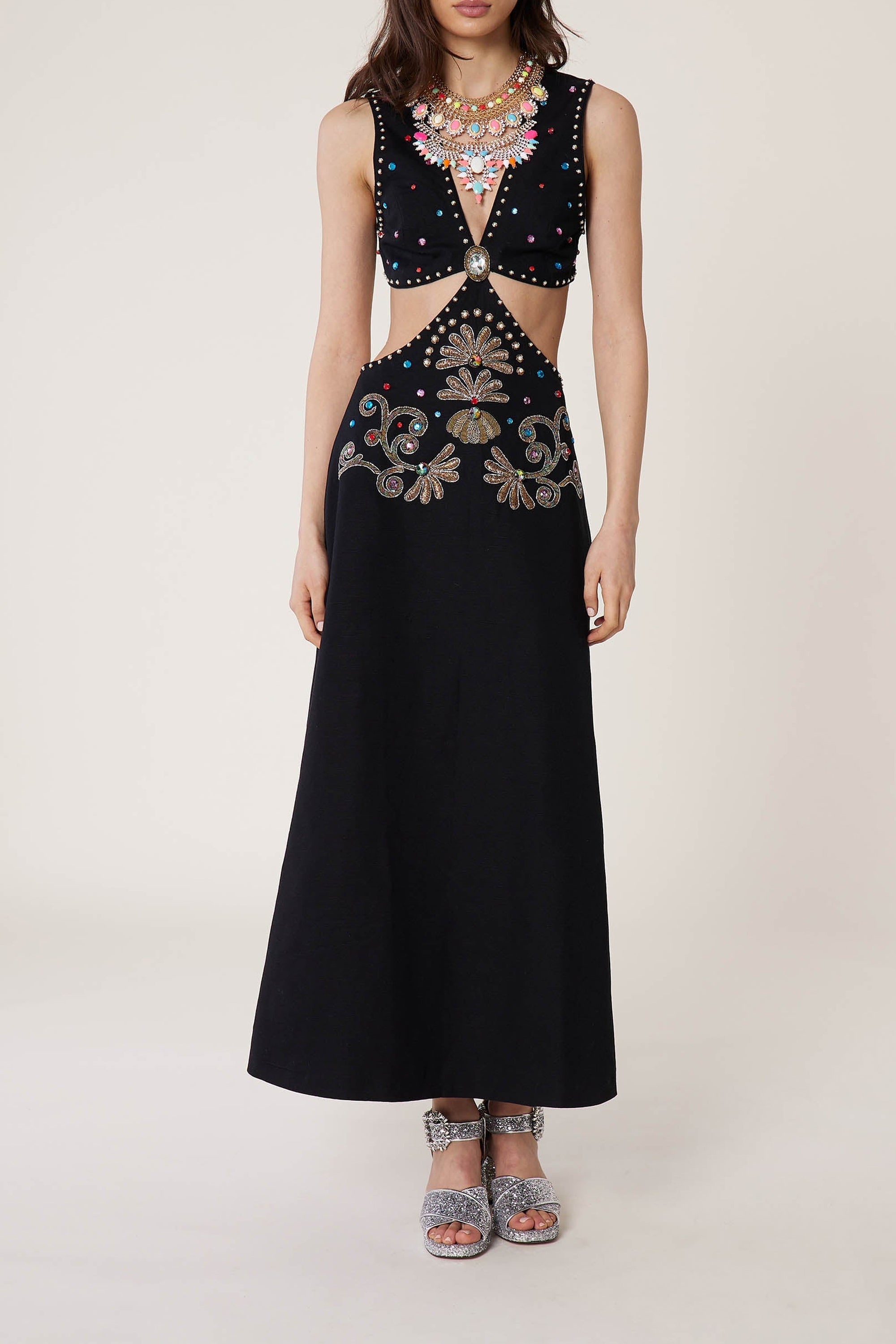 Robe longue Coquillage - Noir