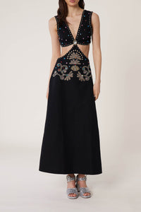 Robe longue Coquillage - Noir