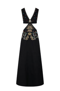 Robe longue Coquillage - Noir