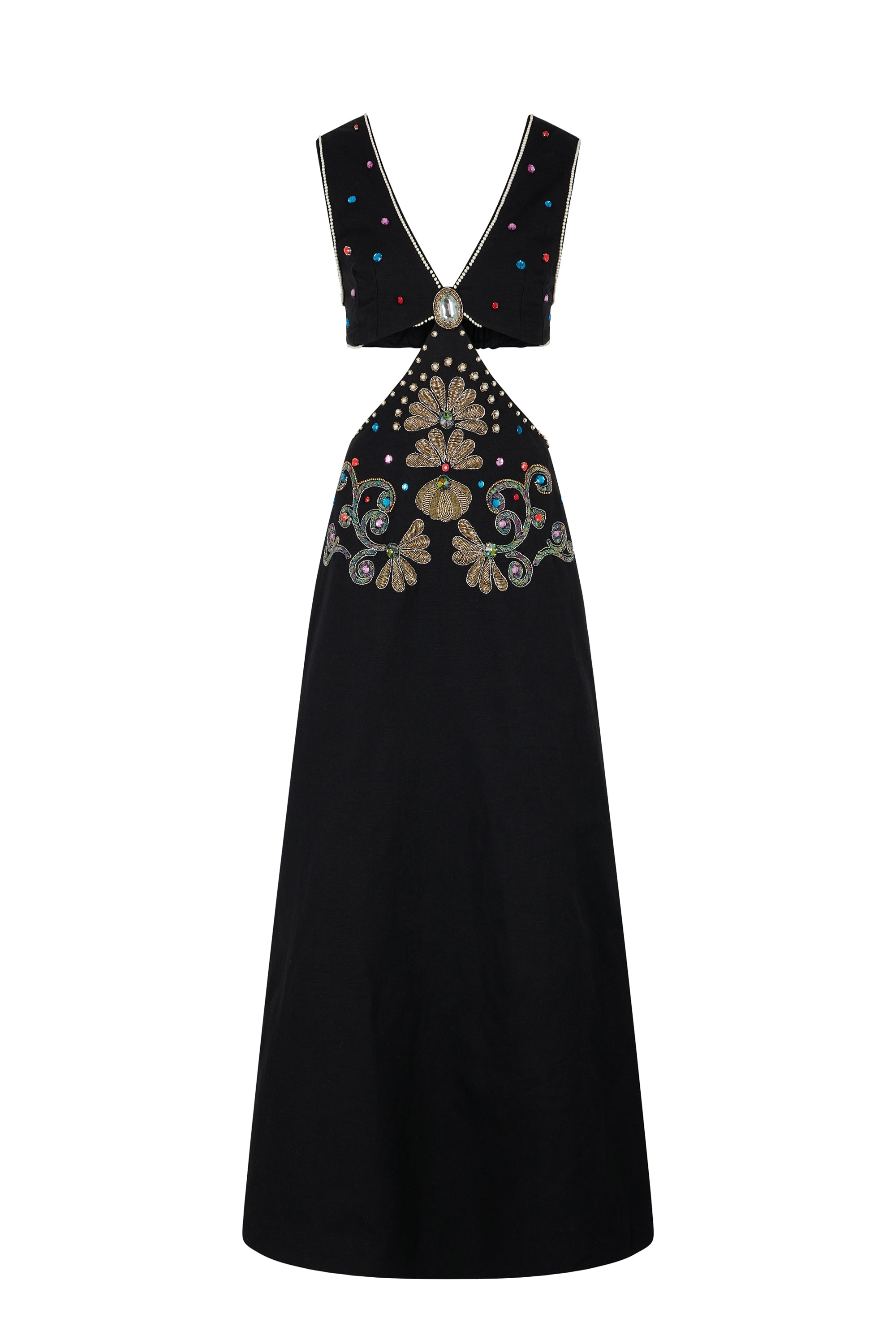 Robe longue Coquillage - Noir
