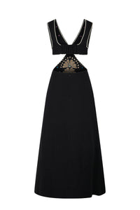 Robe longue Coquillage - Noir