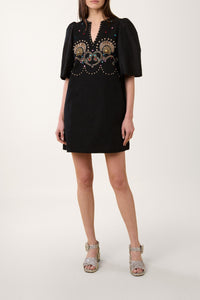 Robe courte Coquillage - Noir