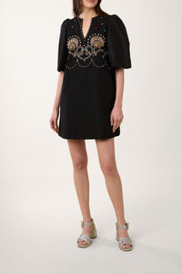 Robe courte Coquillage - Noir