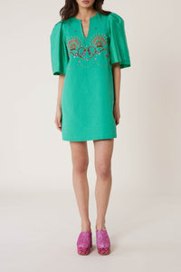 Robe courte Coquillage - Vert