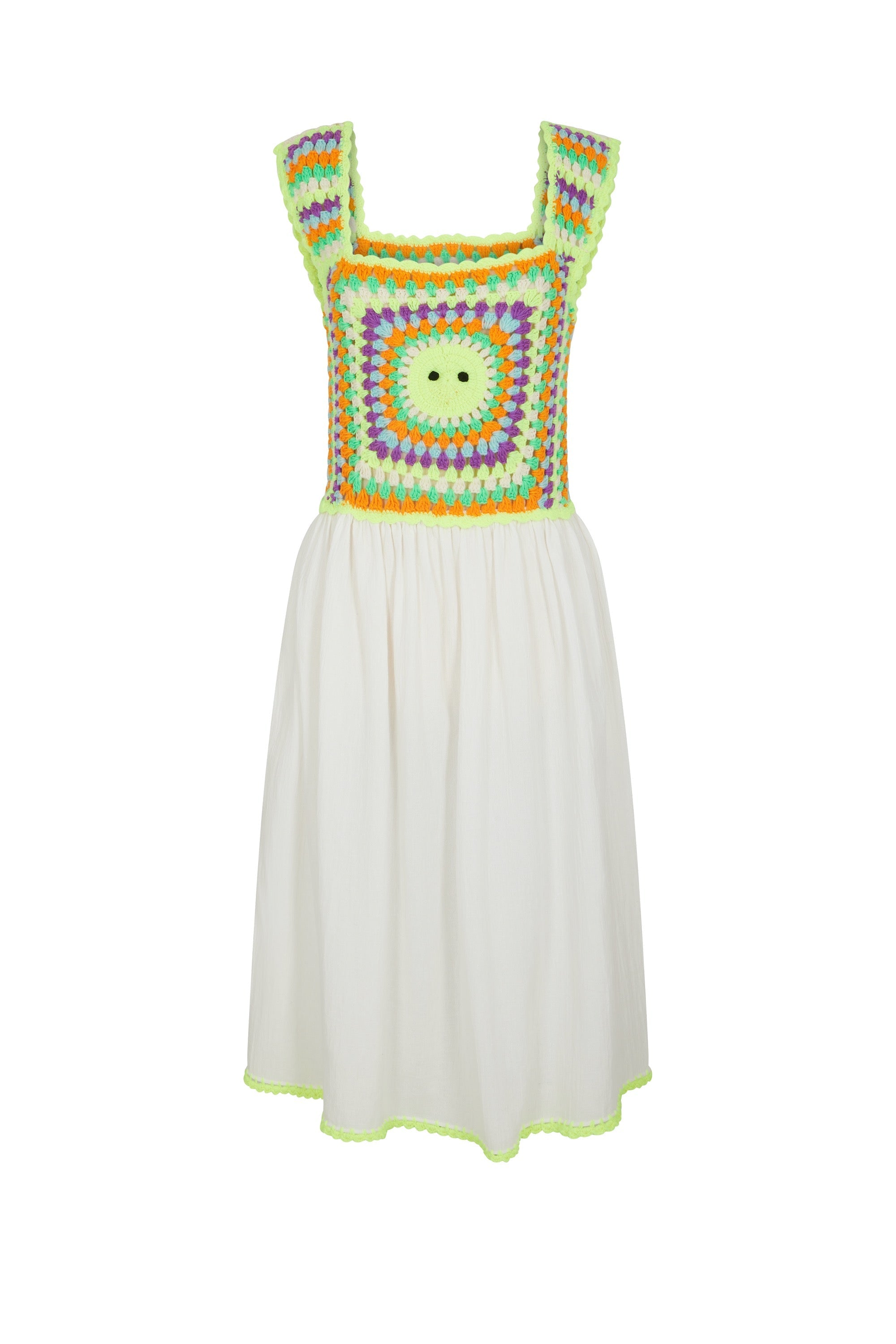 Robe cosy en crochet - Blanc