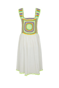 Robe cosy en crochet - Blanc