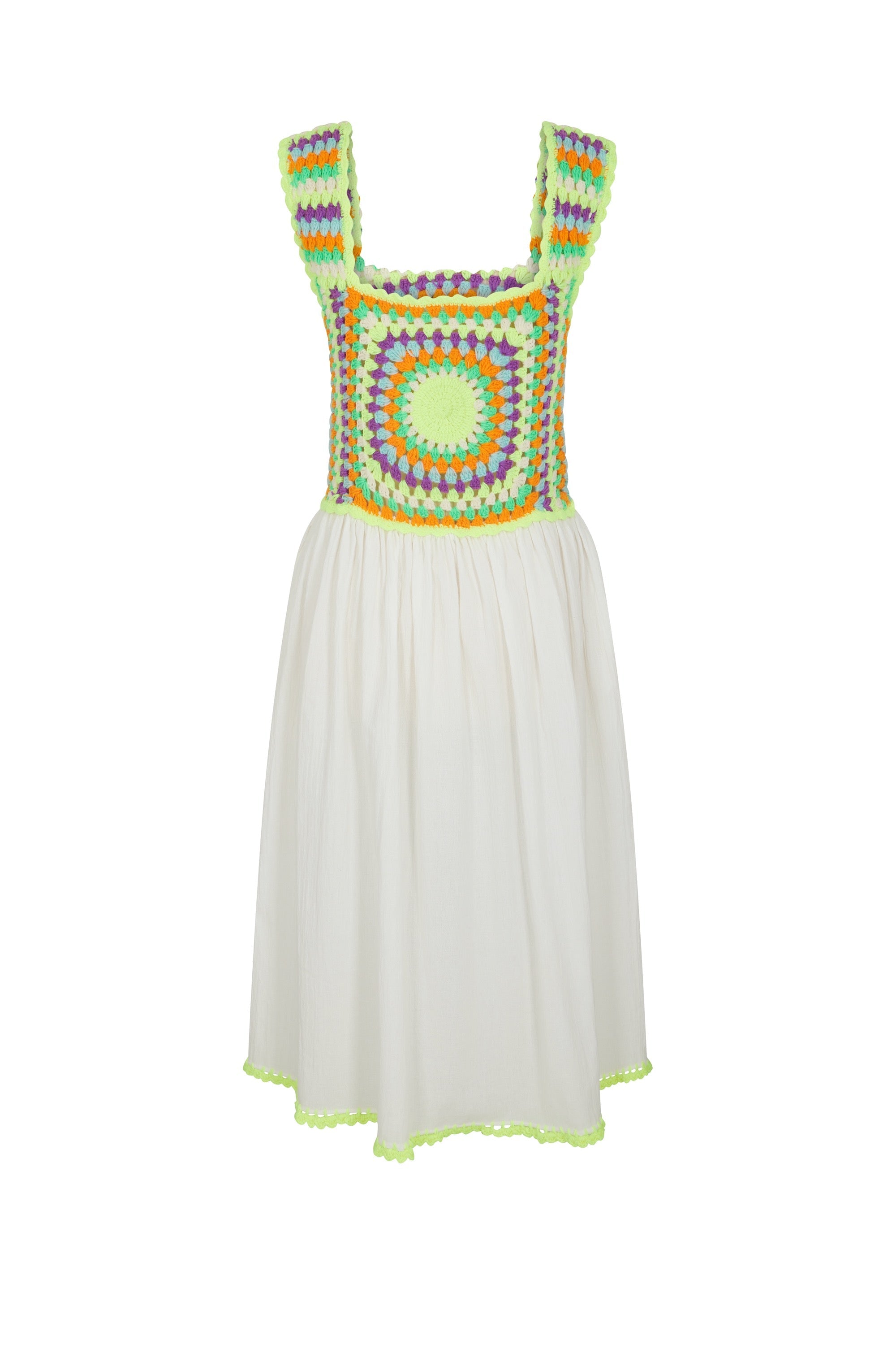 Robe cosy en crochet - Blanc