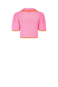 Pull en crochet - Rose
