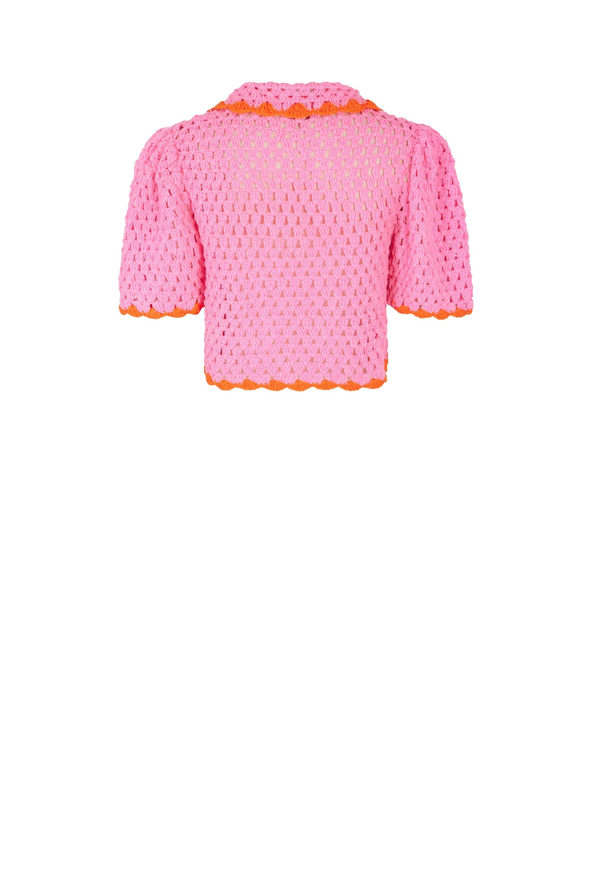 Pull en crochet - Rose