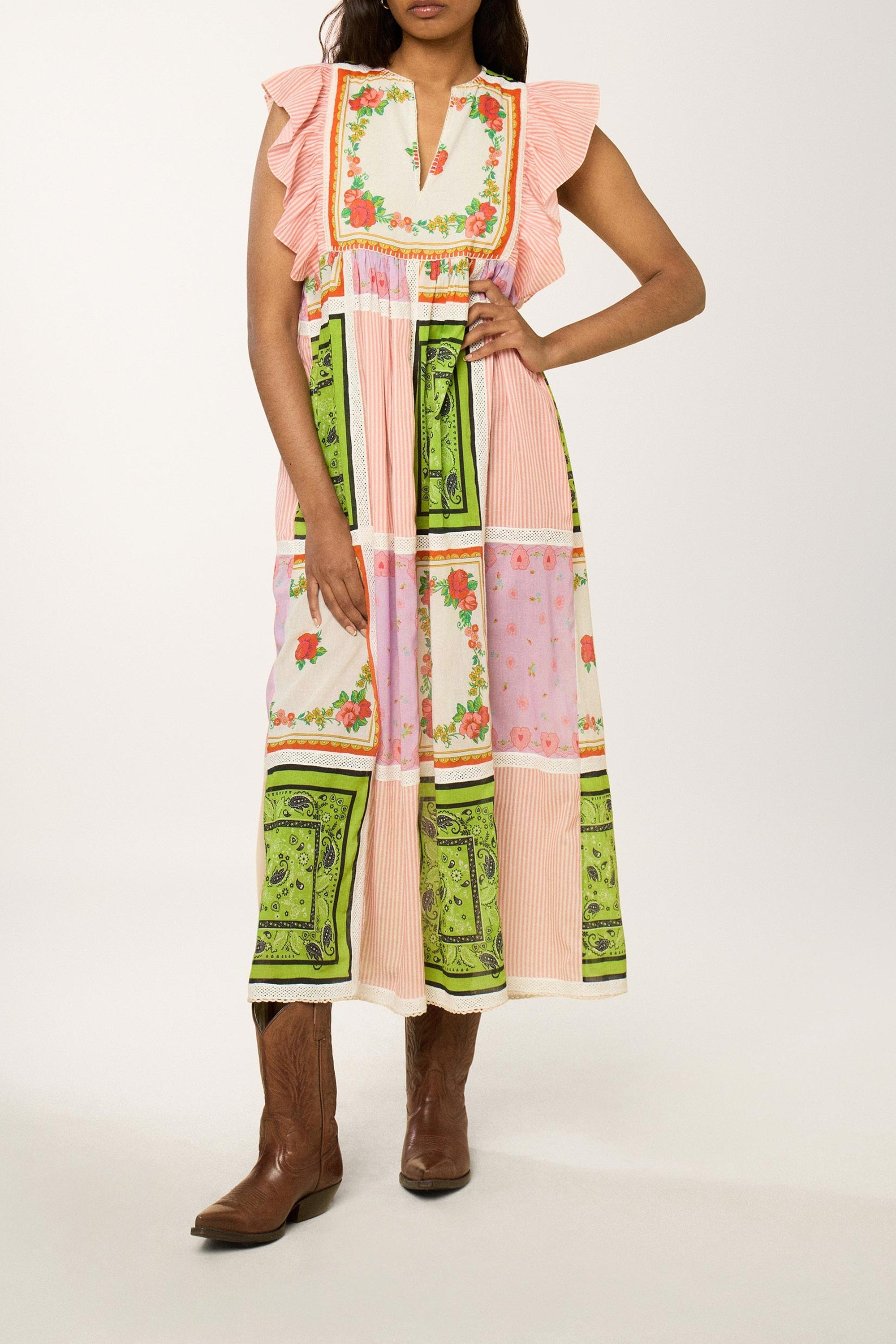 Robe à à imprimé floral - Multicolore