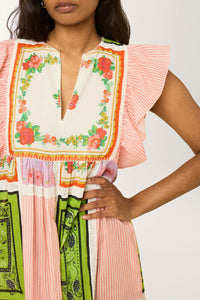 Robe à à imprimé floral - Multicolore
