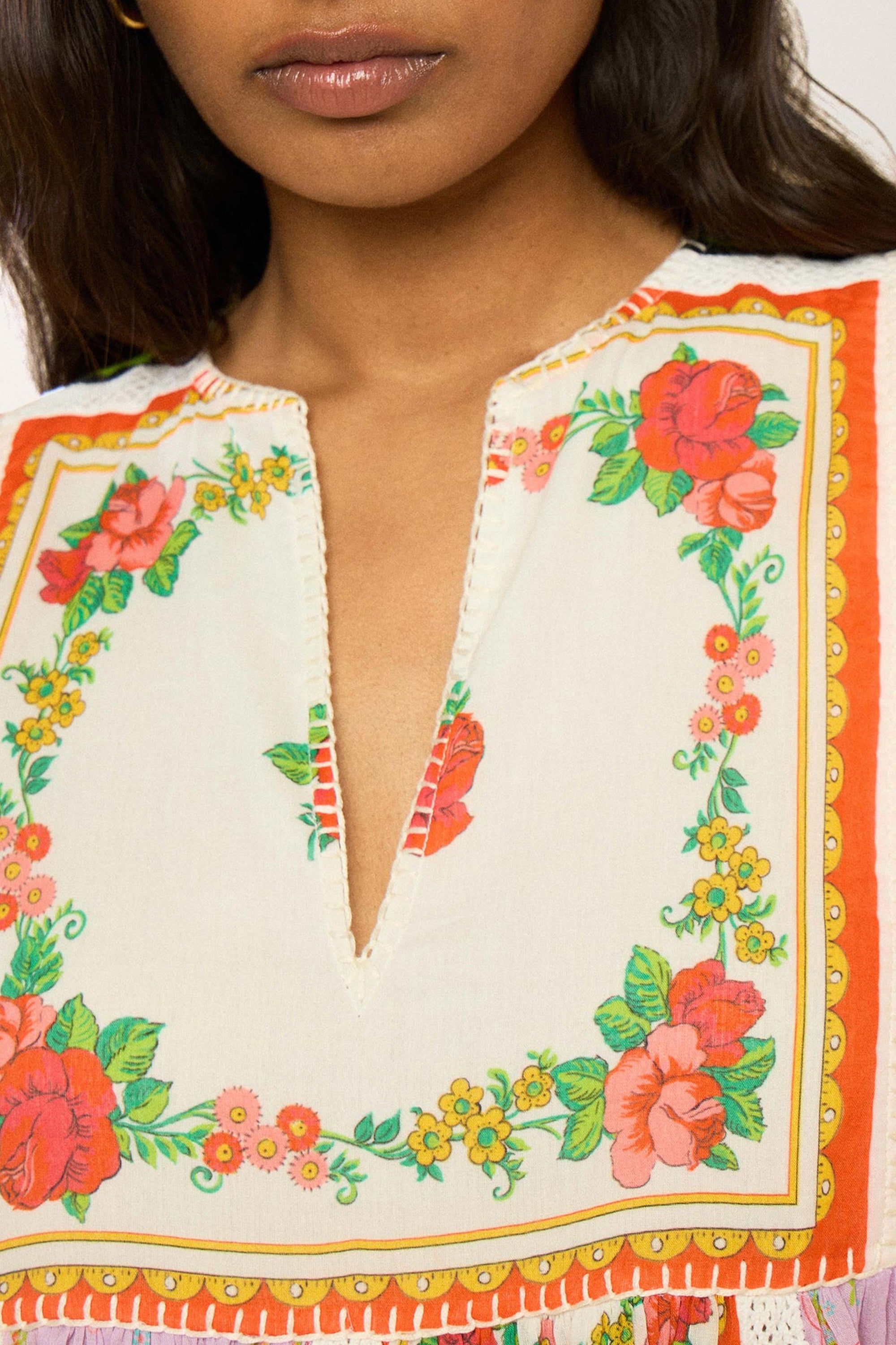 Robe à à imprimé floral - Multicolore