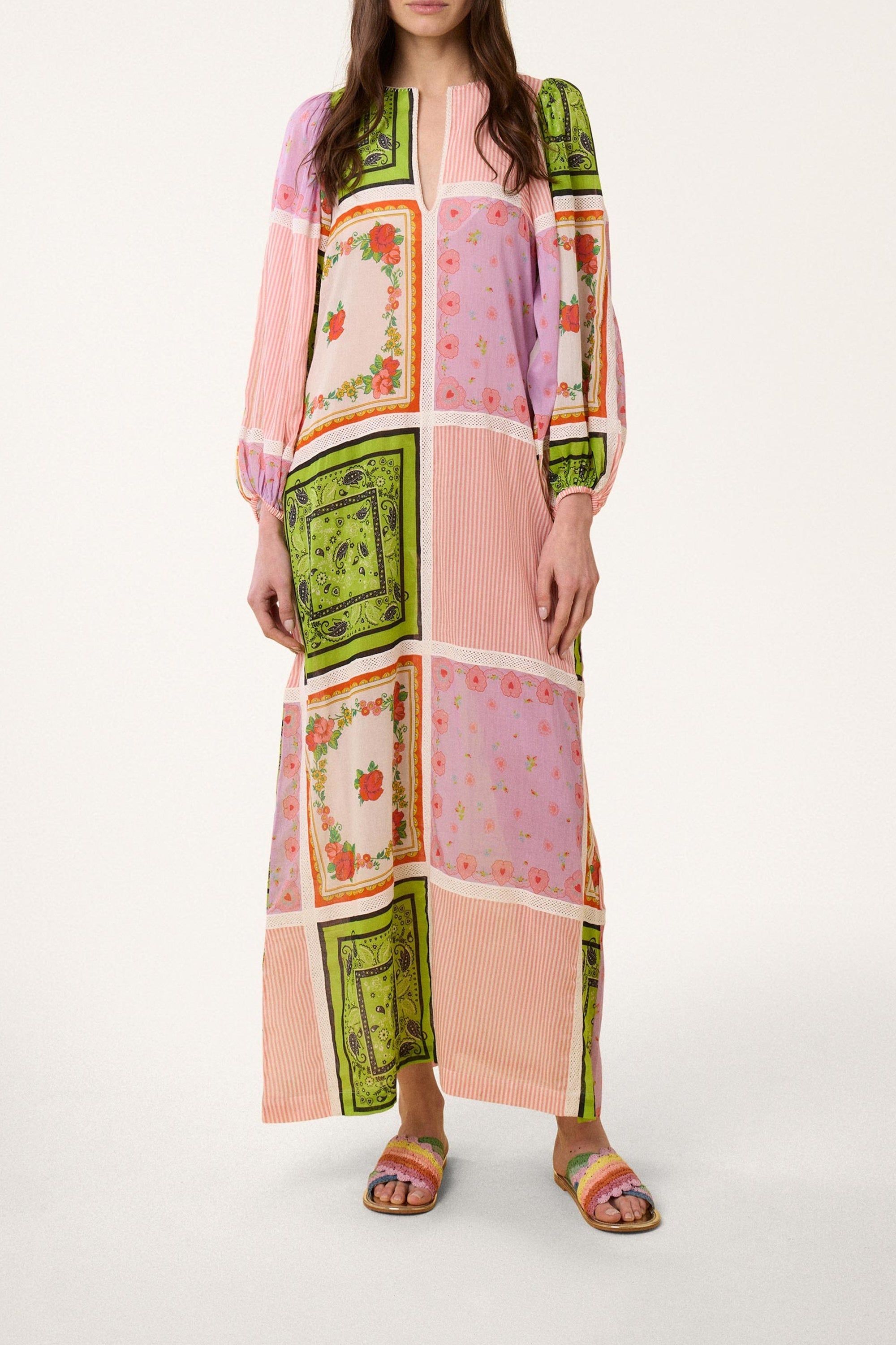 Robe en crochet D'Hiver - Multicolore