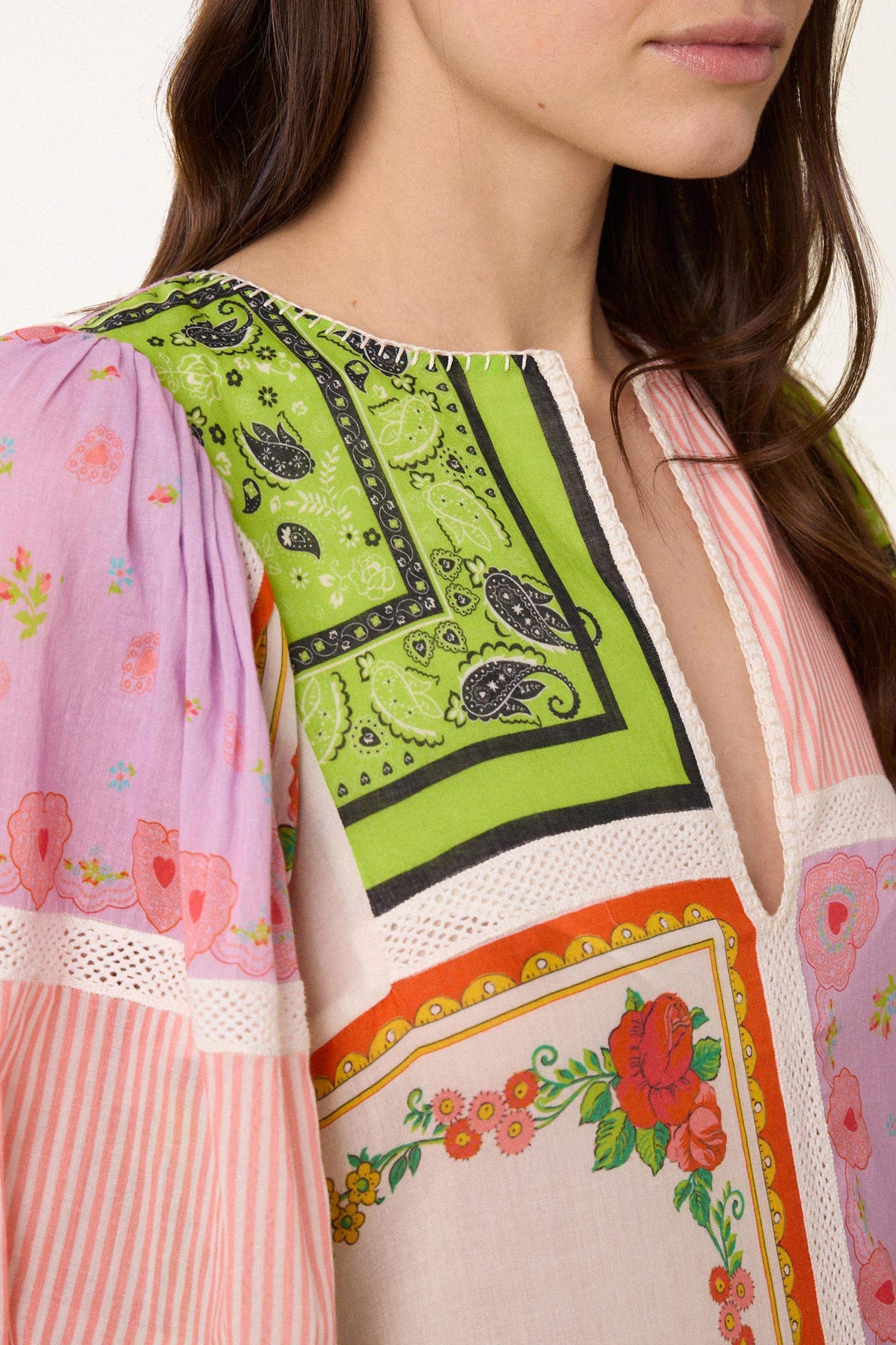 Robe en crochet D'Hiver - Multicolore