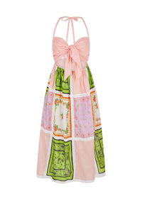 Robe débardeur en crochet mouchoir - Multicolore