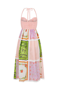 Robe débardeur en crochet mouchoir - Multicolore