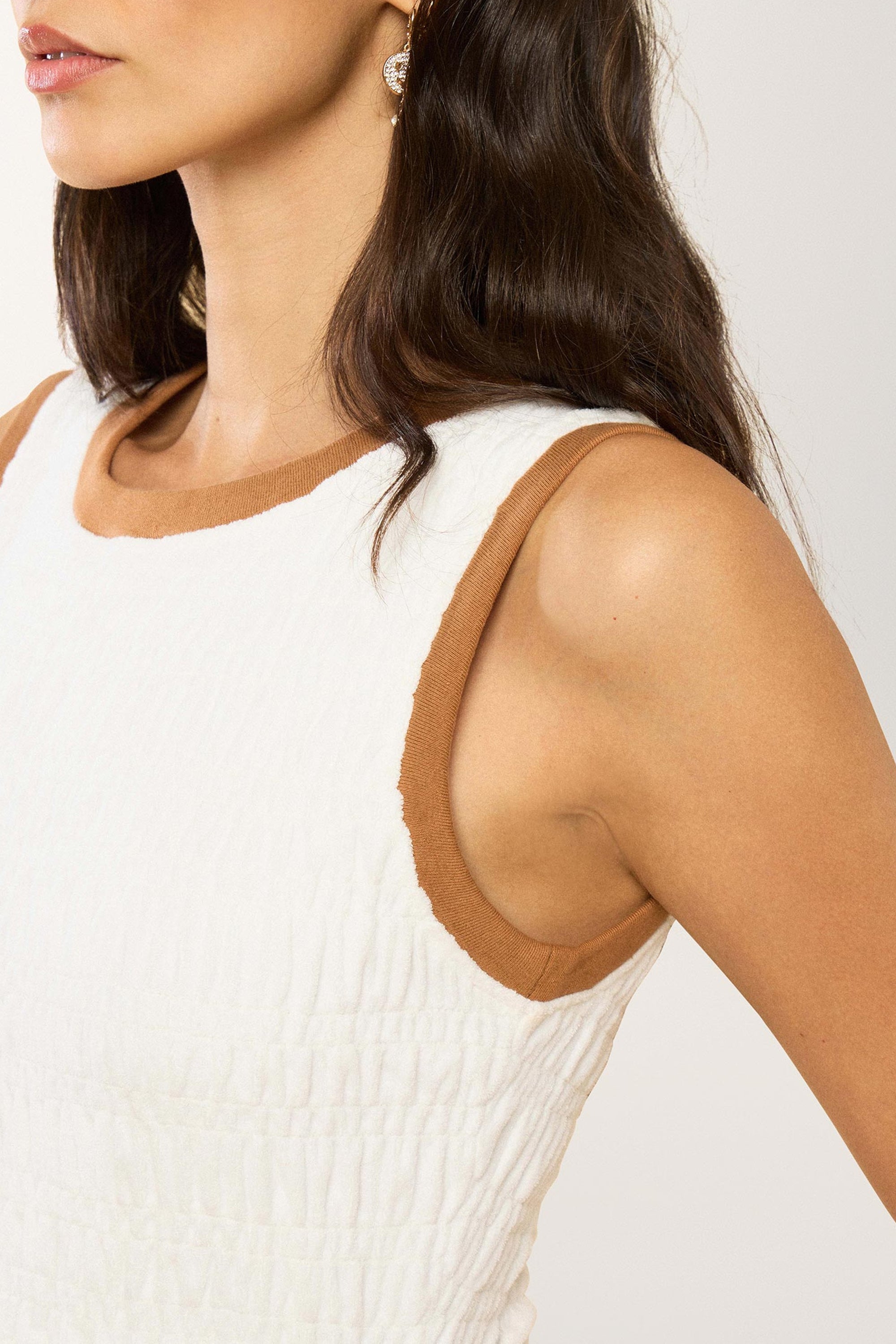 Robe smockée Daisy Playa - Blanc