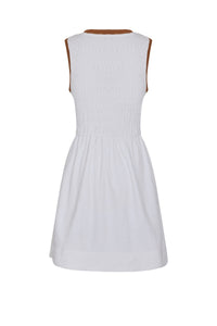 Robe smockée Daisy Playa - Blanc