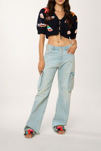 Jean Worker en denim - Bleu