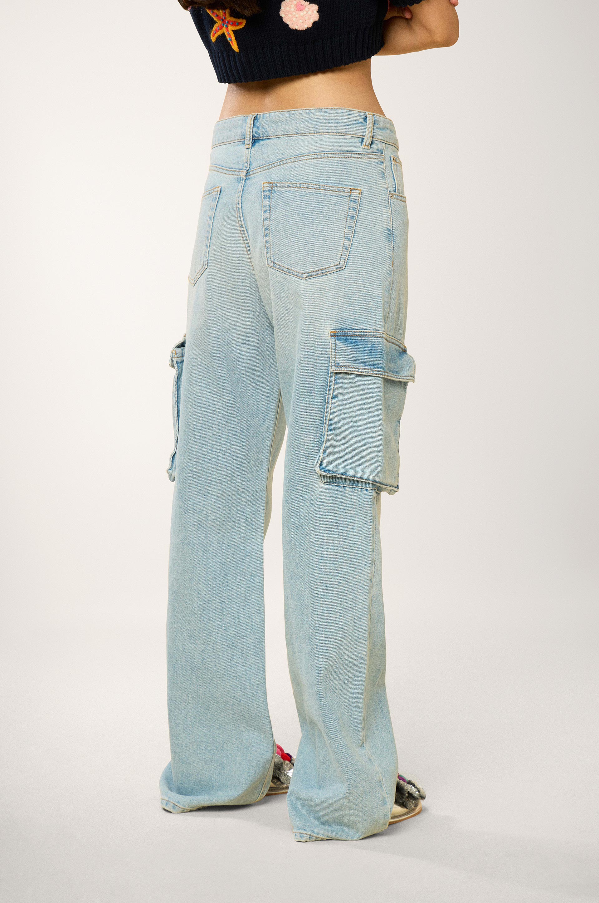 Jean Worker en denim - Bleu
