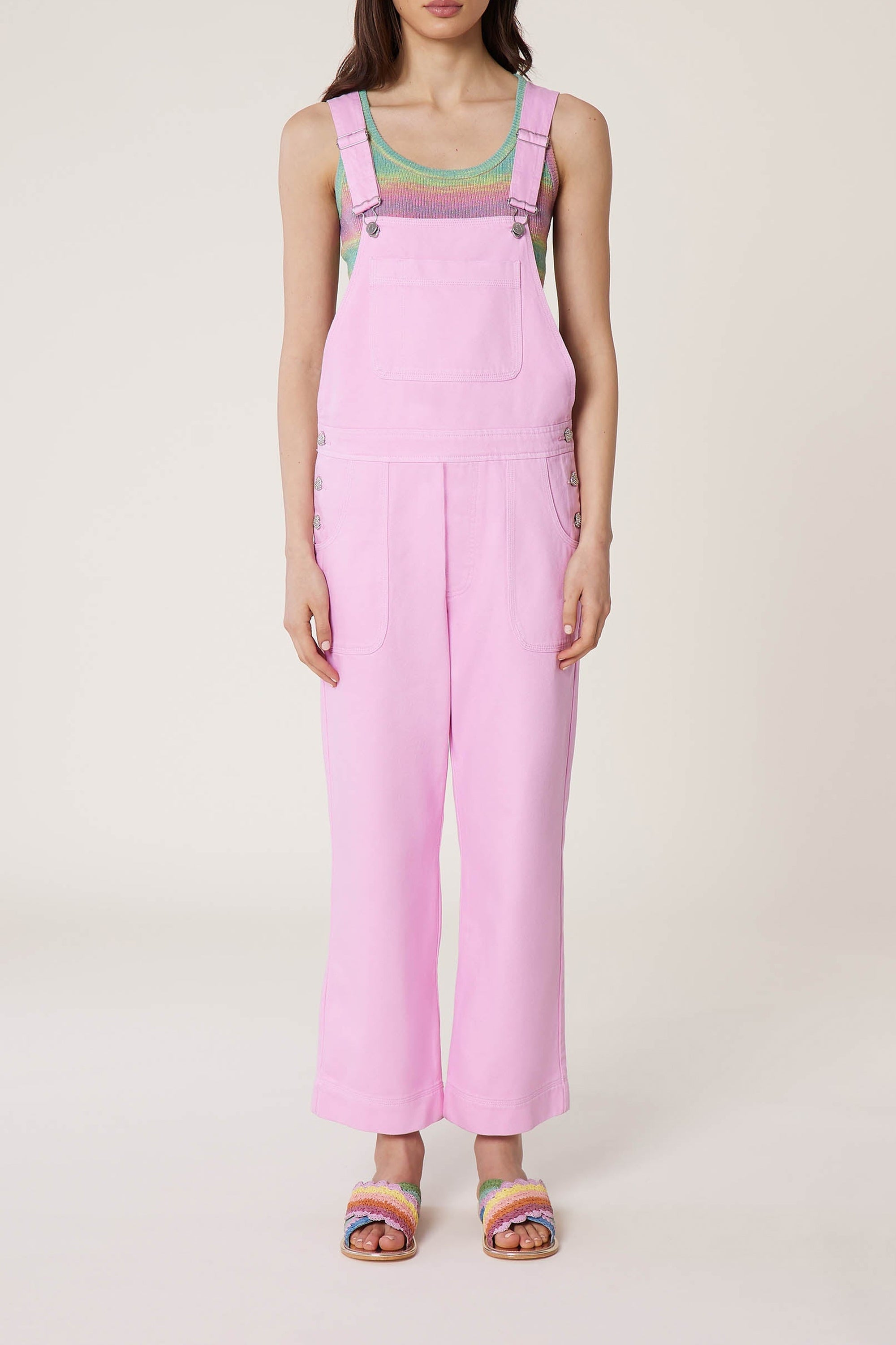 Salopette Lover en denim - Rose