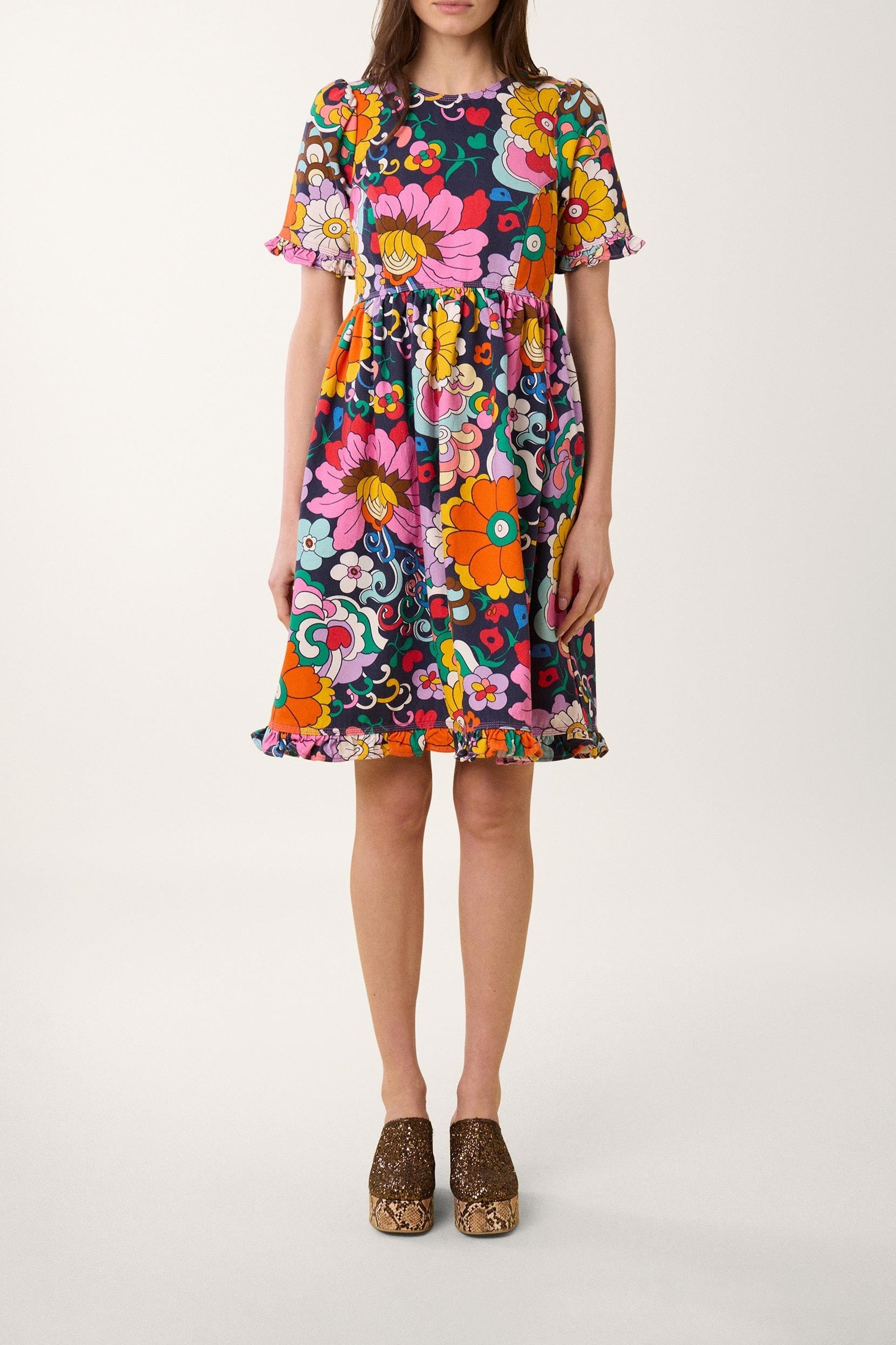 Robe midi Niki - Bleu