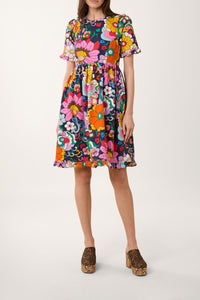 Robe midi Niki - Bleu