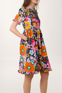 Robe midi Niki - Bleu