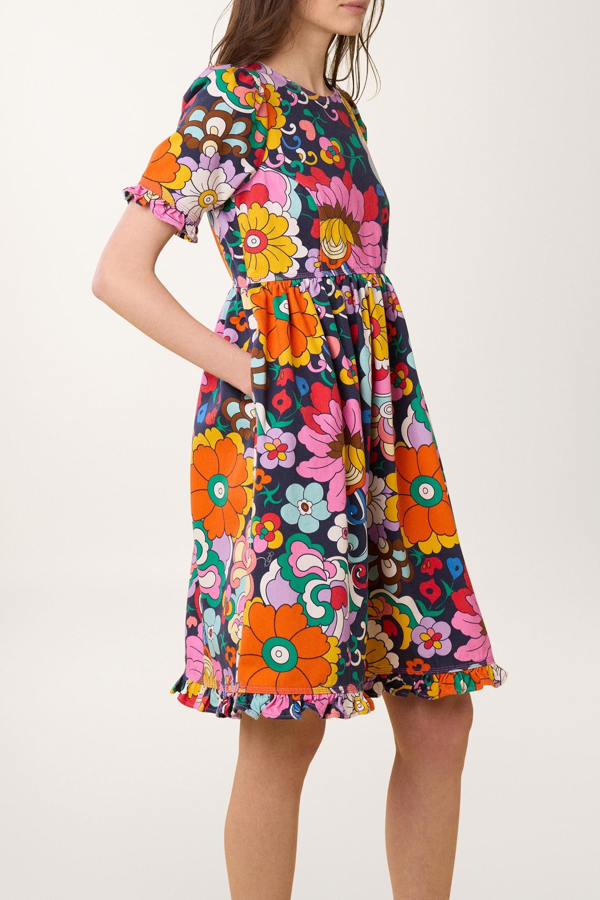 Robe midi Niki - Bleu