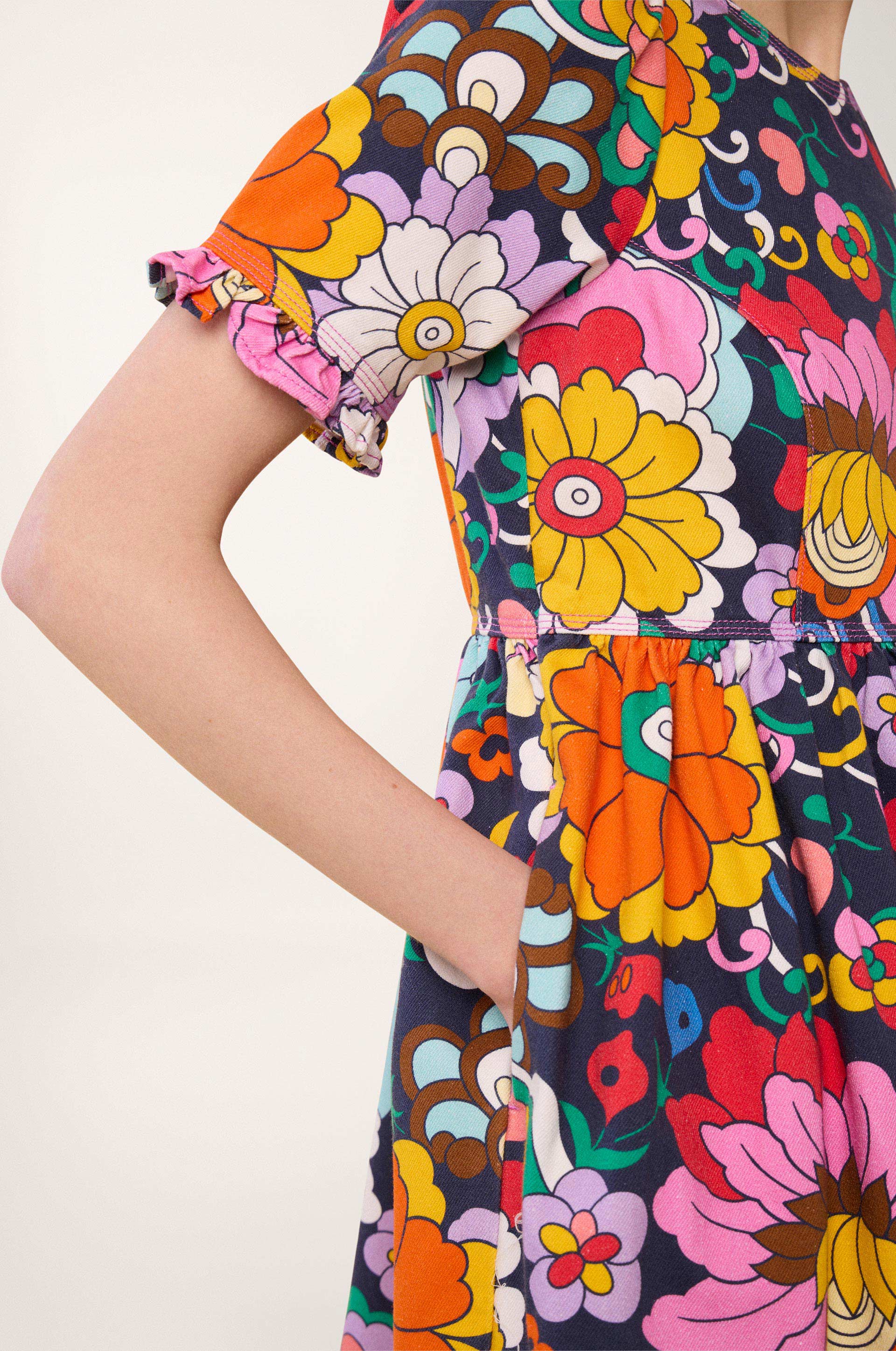 Robe midi Niki - Bleu