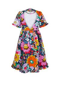 Robe midi Niki - Bleu
