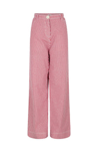 Jean en denim Rayé - Rouge