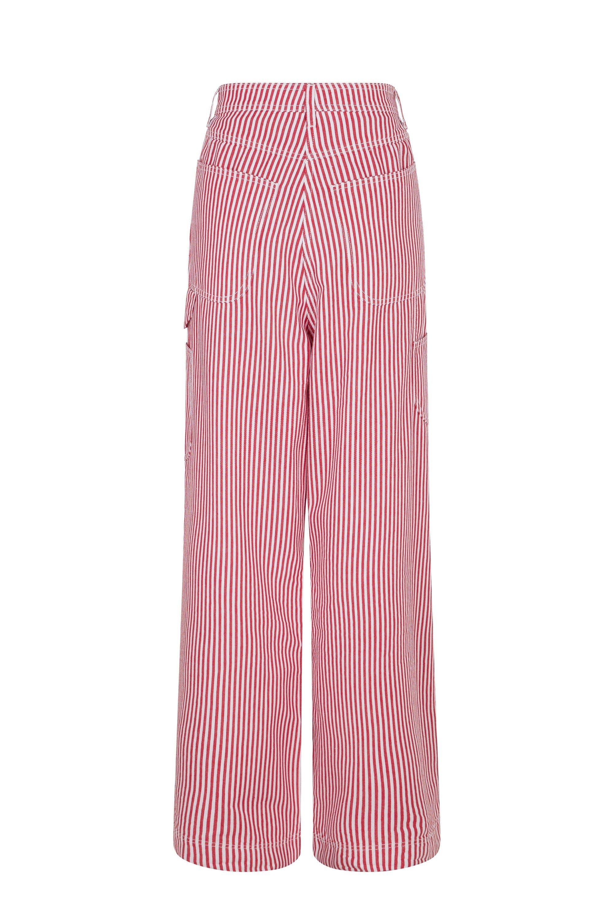 Jean en denim Rayé - Rouge