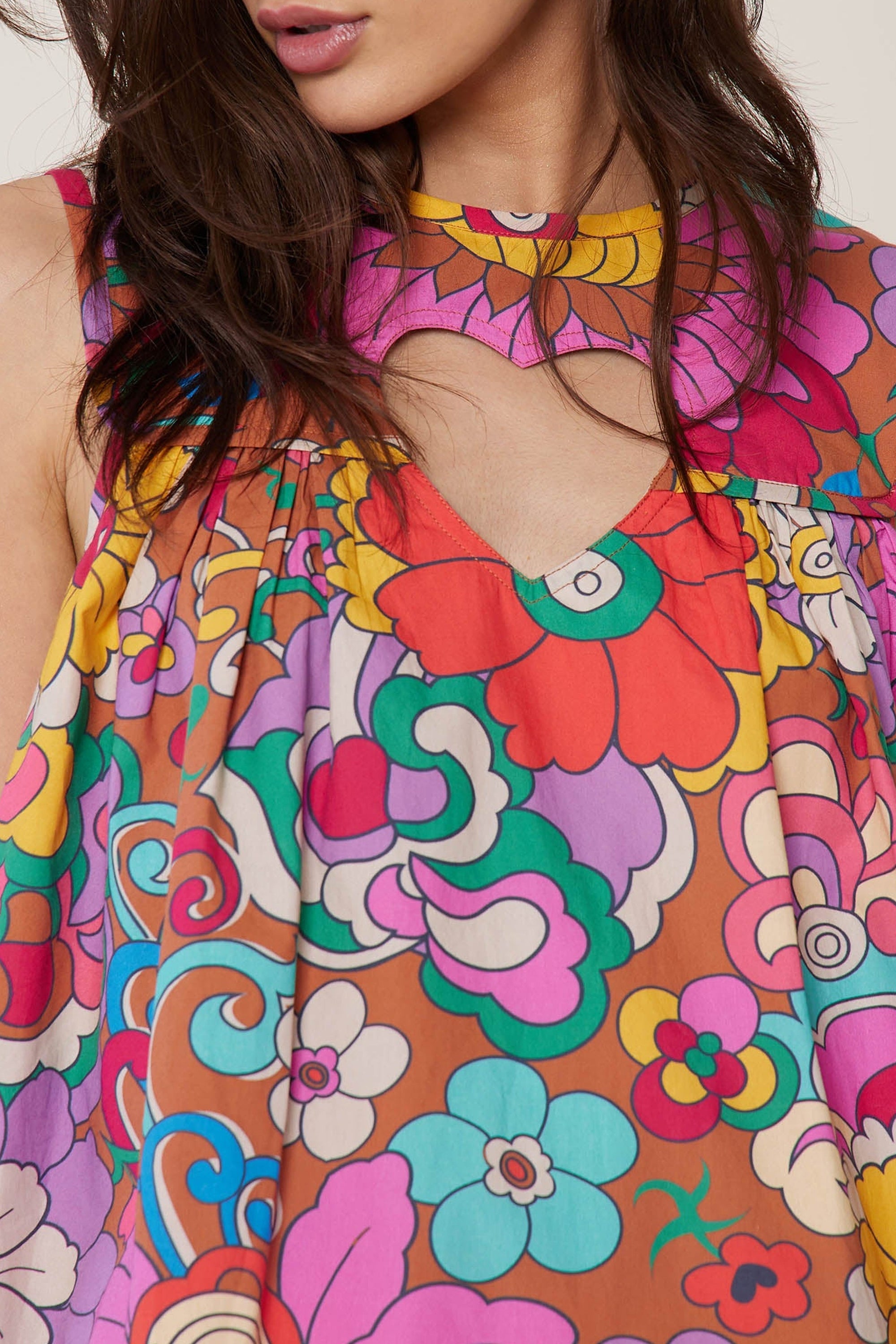 Robe nuisette Jardin - Marron