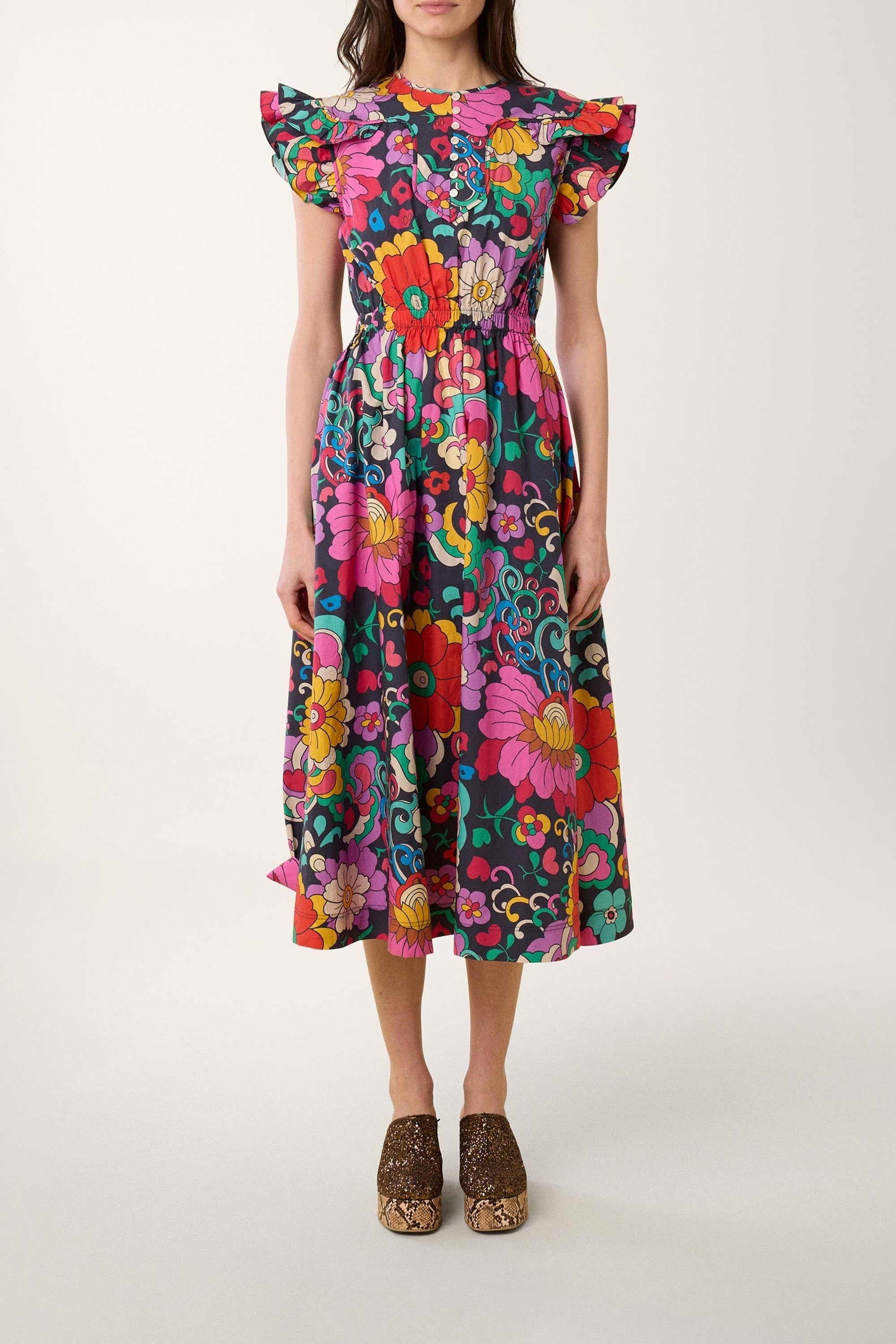 Robe Jardin - Bleu