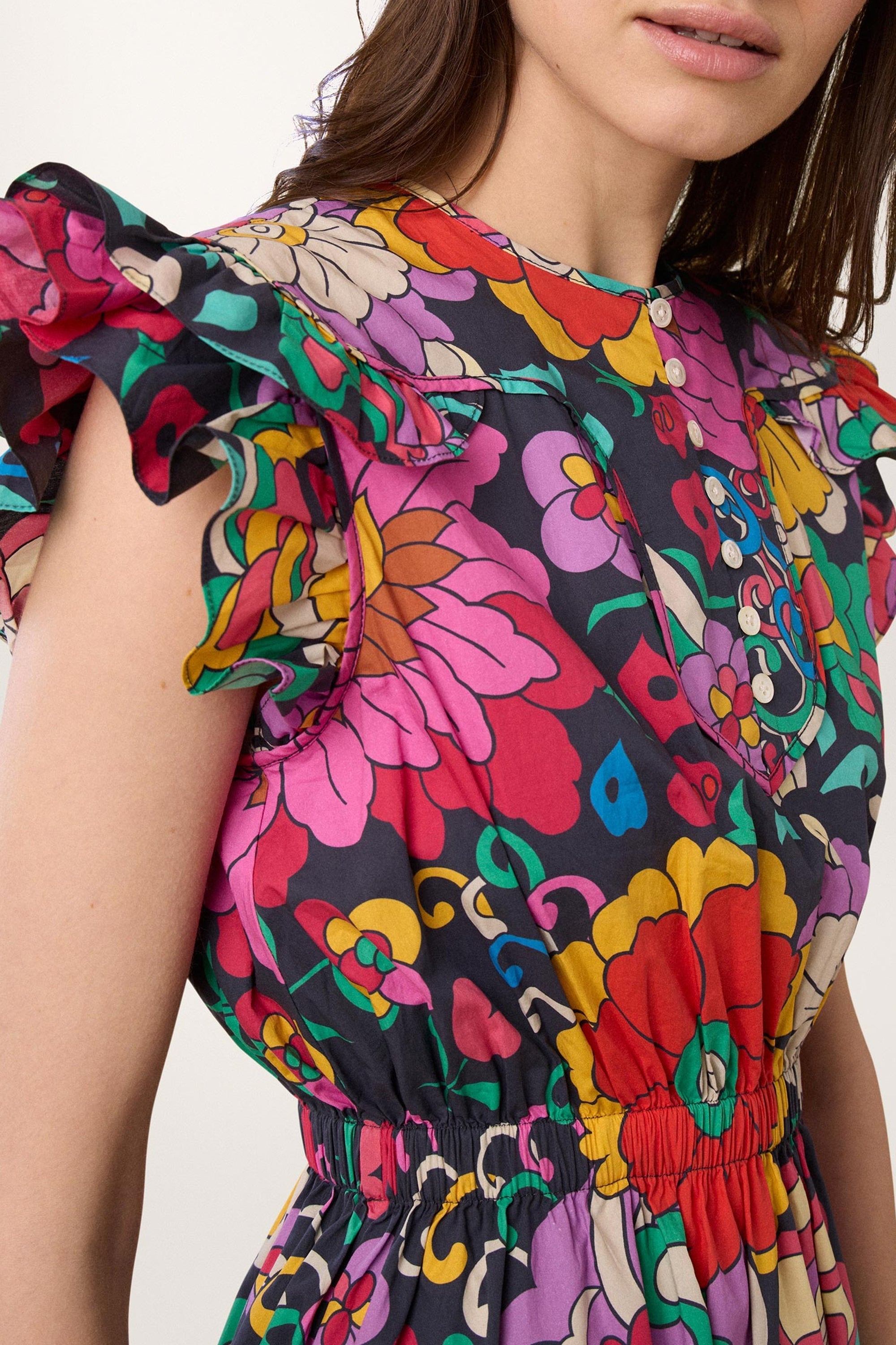 Robe Jardin - Bleu