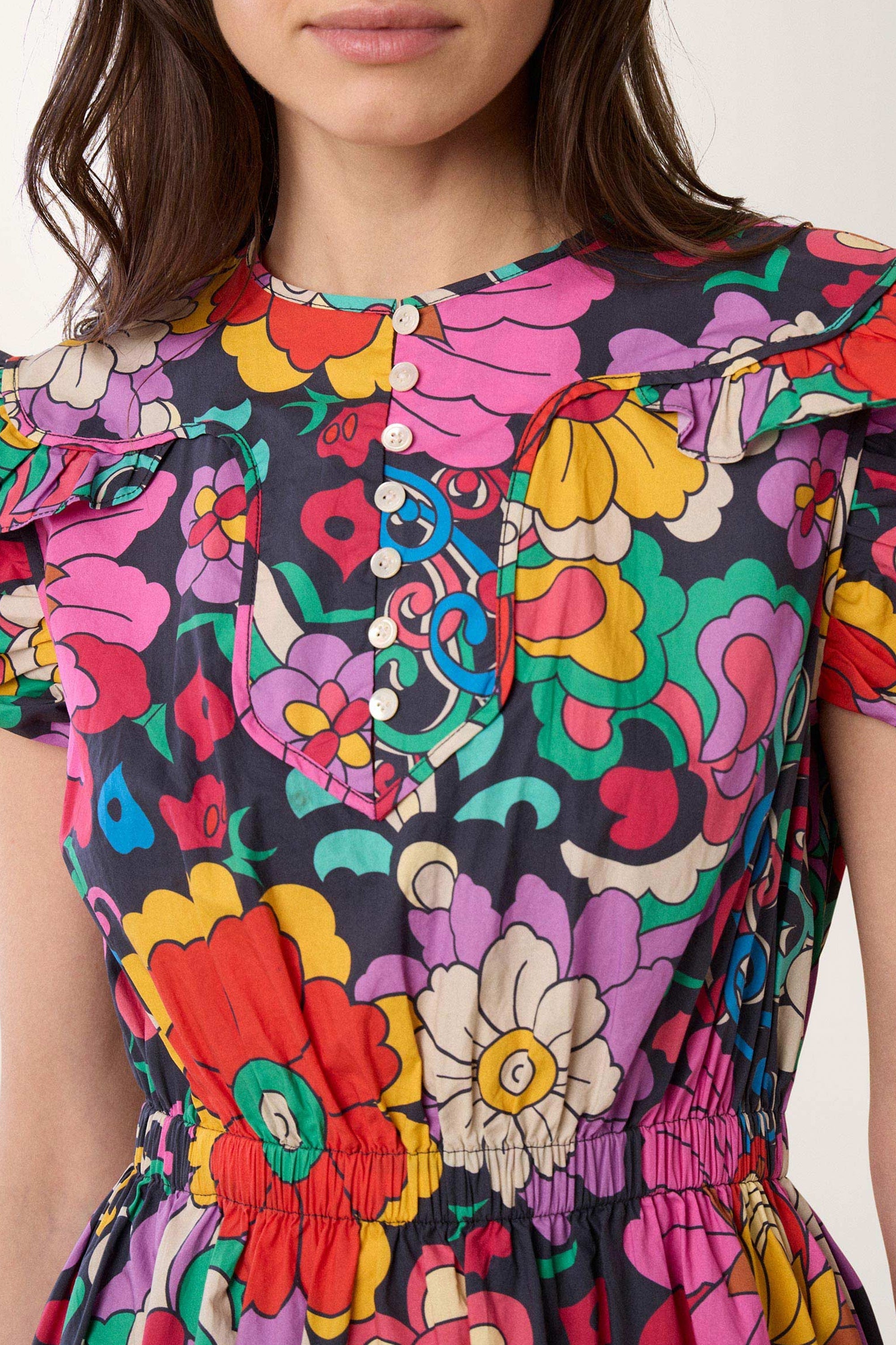 Robe Jardin - Bleu