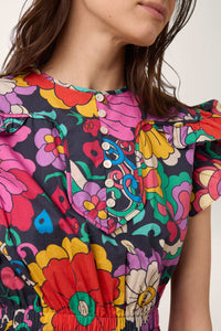 Robe Jardin - Bleu
