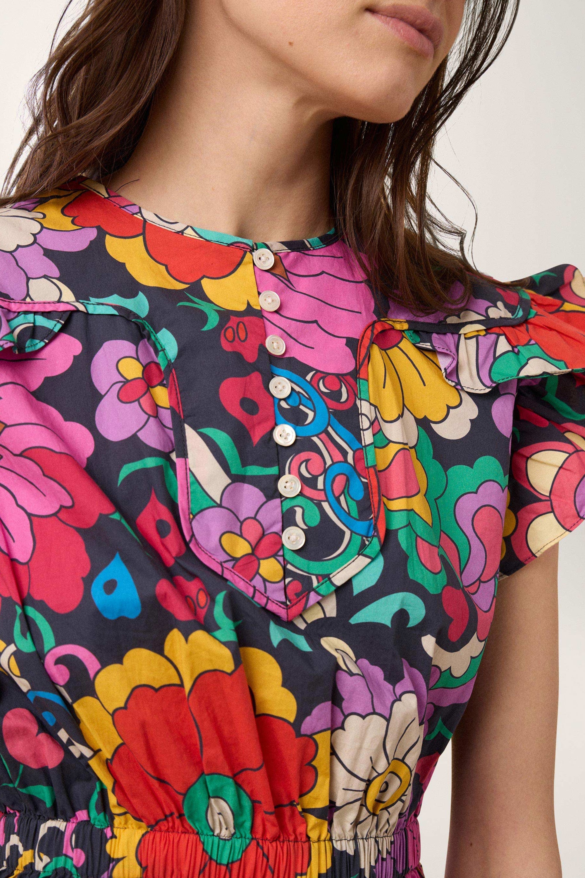 Robe Jardin - Bleu