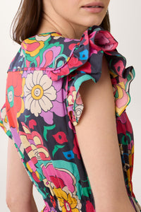 Robe Jardin - Bleu