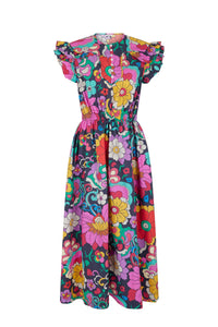 Robe Jardin - Bleu