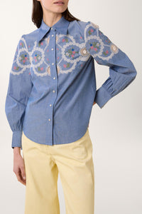 Chemise Kitchen à motifs - Bleu