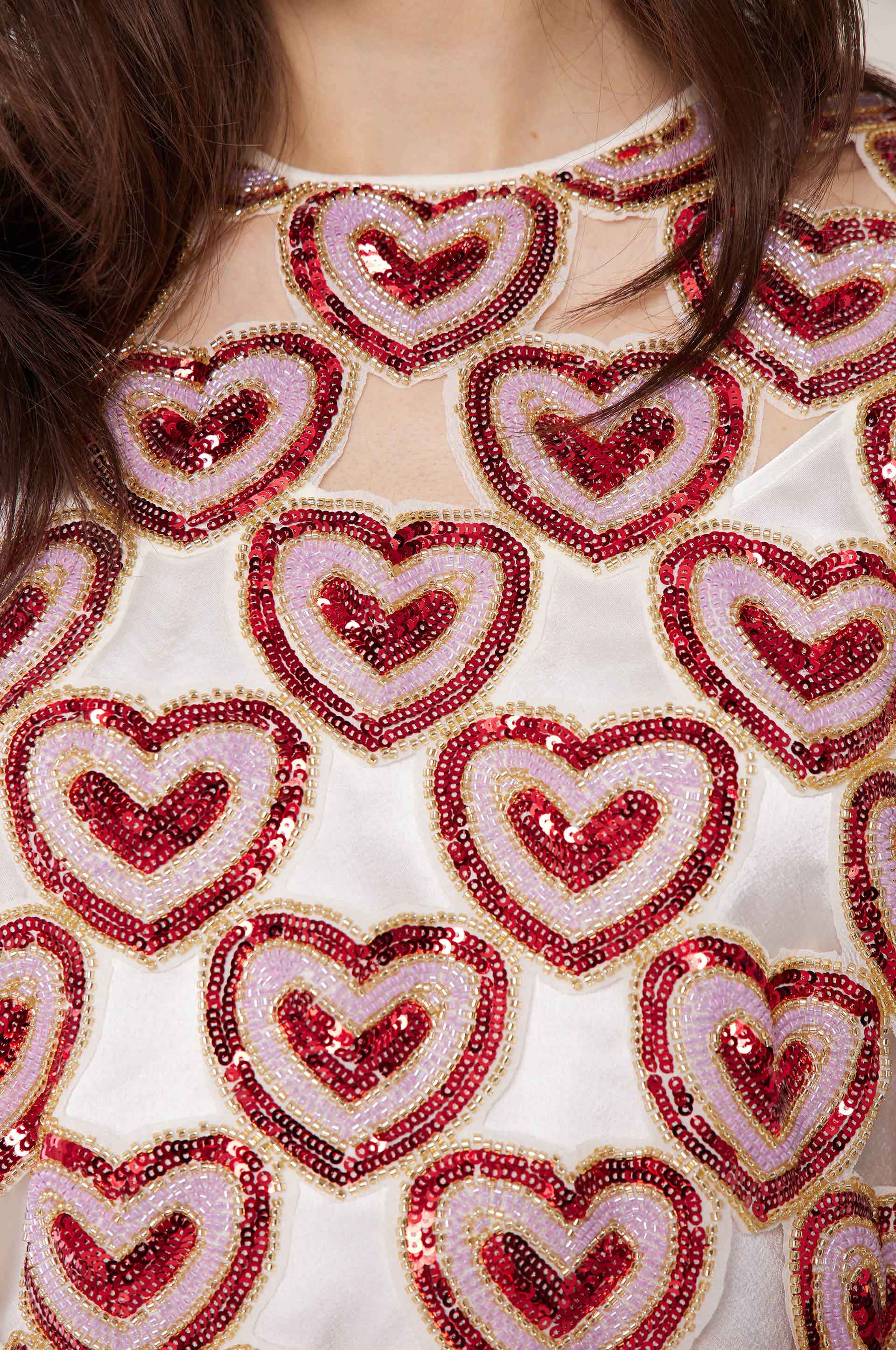 Top Love à paillettes - Rouge