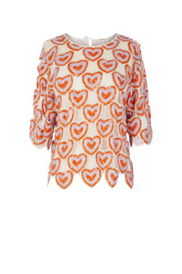 Top Love à paillettes - Rouge