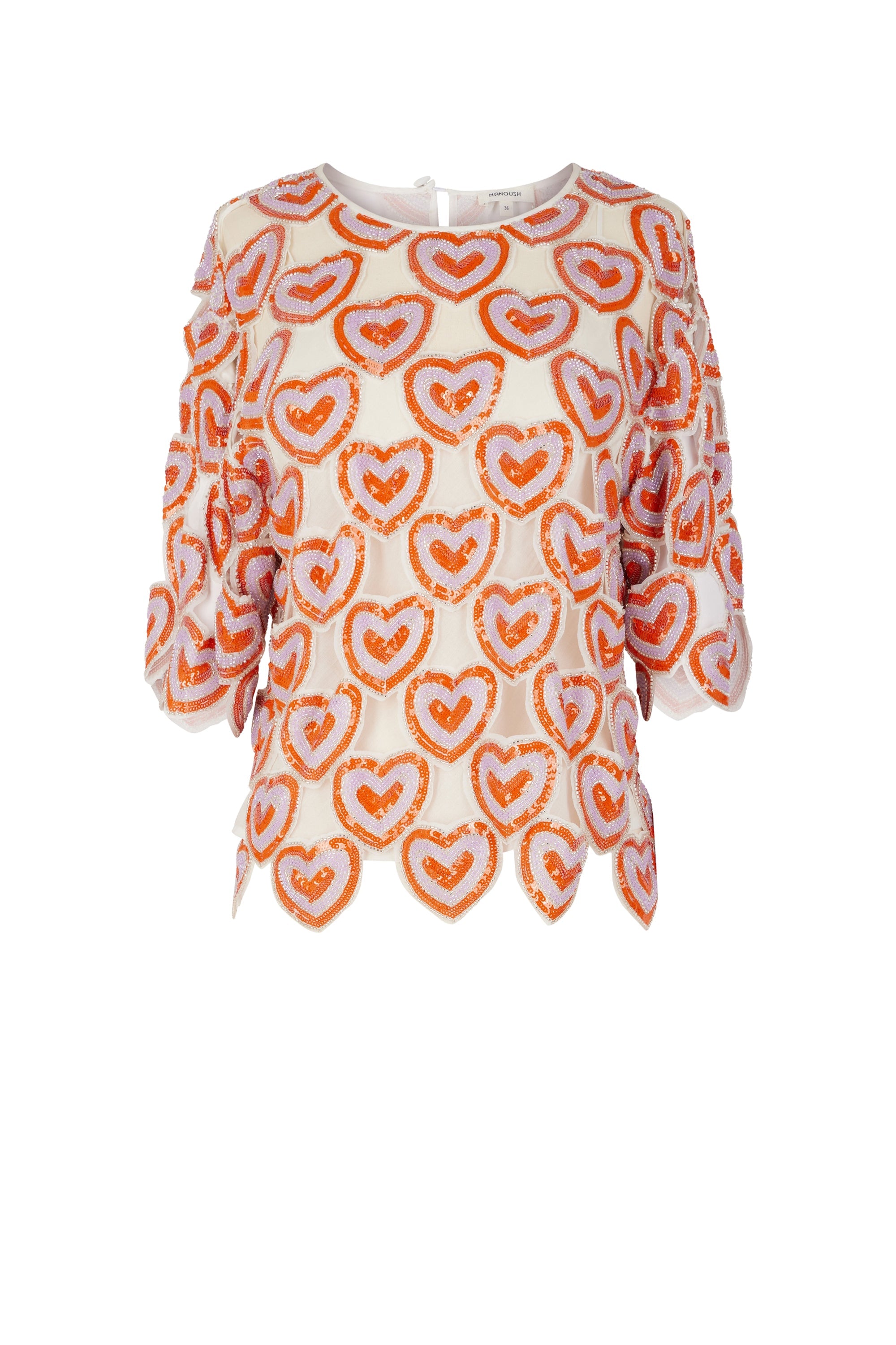 Top Love à paillettes - Rouge
